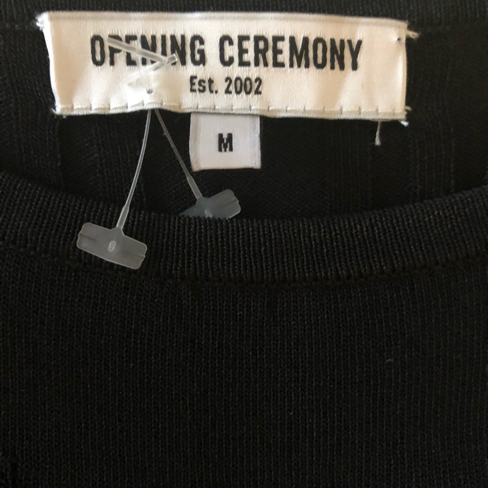 Opening Ceremony Black Linear Ribbed Top - Picture 7 of 8